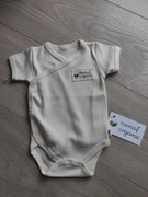 Body niemowlęce kopertowe, krem, krótki rękaw 56