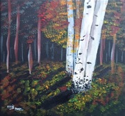 obraz akryl 20/20 akryl Tytuł -gęsty las 