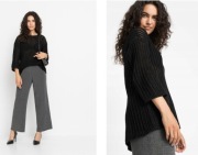 BONPRIX _LZ IGW CZARNY SWETER AŻUROWY _/ 38