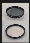 Dwa filtry na obiektyw 58mm Jessop CPL i Hoya UV