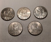 Polska moneta 10.000 SOLIDARNOŚĆ 1990 (całość 5 sztuk)