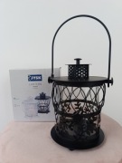 Metalowa latarenka z przykrywką lampion JYSK Nicolai 13 x 20 cm