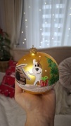 Bombka szklana ręcznie malowana 10cm 