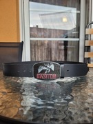 Czarny męski skórzany pasek Led Zeppelin 