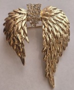 Piękna broszka przypinka ozdoba stroju SKRZYDŁA ANIOŁA dla DAMY DIANY.