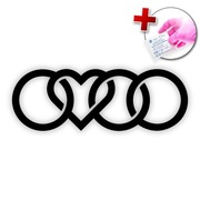 NAKLEJKA NA SAMOCHÓD AUTO LAPTOP - AUDI Z SERCEM