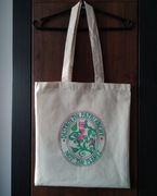 Eko torba ręcznie malowana torba materiałowa na zakupy shopper bag