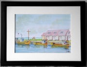 Obraz Kutry w Kuźnicy 30x40/21x30 ręczne wykonanie tusz papier art.