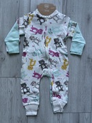 Nowy zestaw 2 pak pajacyki piżamki niemowlęce w kotki 68 Smyk