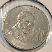 553. Moneta Meksyk 20 centavos 1975 rok