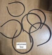 Opaski satynowe czarne baza do opasek włosy do ozdabiania