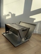 Przenośny składany grill turystyczny - stal nierdzewna