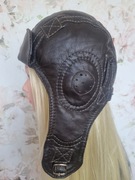 Czapka pilotka skórzana unisex 