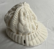 Wełniana czapka kaszkiet z dzianiny