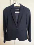 Marynarka Massimo Dutti wełna z jedwabiem granatowa 34 elegancka