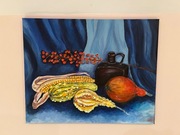 Obraz ręcznie malowany farbami akrylowymi Dynie 