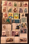 Serie i pojedyncze polskie znaczki z marginesami pustopolem. Setki.