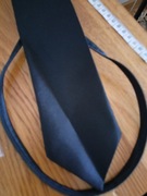 Krawat unisex czarny na suwak 