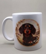 Kubek z jamnikiem 330 ml| pies | prezent dla psiarza | nadruk dwustronny