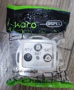 Ospel gniazdo RTV/SAT srebrny perłowy model KARO