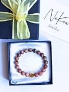 Bransoletka z Rodonitu i Hematytu I NaKra Jewelry 