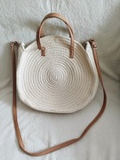 Torba kremowa BPC BONPRIX COLLECTION idealna na lato! - wzór słomkowy