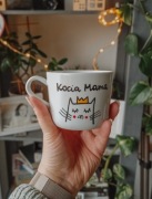 Kubek 240ml | ceramika ręcznie zdobiona | dla kociary