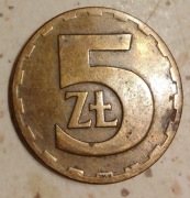 5 zl z 1977r. bez znaku menniczego