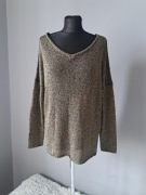 Nowy sweter czarny zloty XL/42 Pepco