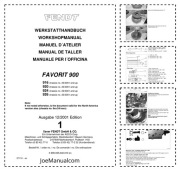 Fendt Favorit 916 920 924 926 Vario Workshop Manual Instrukcja serwisowa 