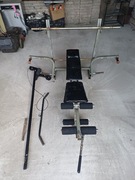 Ławka do ćwiczeń gryf sztanga wyciąg sprzęt na siłownię