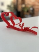 Statuetka Serca Love Druk 3D Prezent Walentynki