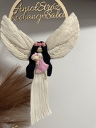 Anioł stróż makrama prezent na dzień babci , dzień babci i dziadka