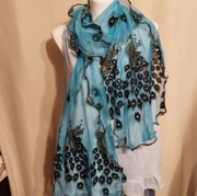 Piękna apaszka w pawie 