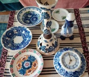 żyrandol, zegar, kaczka, talerze z Włocławka :)