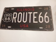 Tablica rejestracyjna do powieszenia drewno Illinois Route 66 29,5x14,5cm