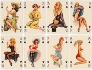 Karty do gry retro pin-up Węgry 1970