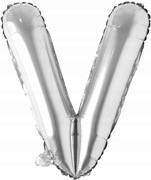 Balon Foliowy Litera V 40cm Srebrny