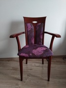 Fotel drewniany tapicerowany