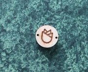 charms nr3 drewniany koralik grawer zawieszka 1,5 cm