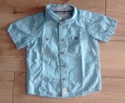 Koszula jeansowa z krótkim rękawem H&M rozmiar 86