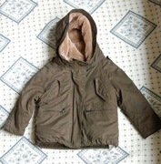jesienna wiosenna oliwkowa kurtka dziecięca ZARA - rozmiar 104