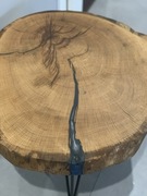 Stolik kawowy dębowy z żywicą