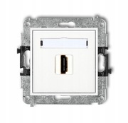 GNIAZDO HDMI 2.0 POJEDYNCZE KARLIK MINI BIAŁY MHDMI-3