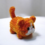 Brelok rudy kot amigurumi handmade 