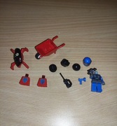 Lego taczka czapeczki pająk ludzik korpus