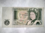 Banknot Anglia 1 FUNT  1981-1984 podpis DHFS - UNC