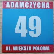 Numer na dom - Tablicza z adresem