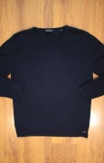 Sweter Scotch and Soda r. M granatowy bawełna okrągły dekolt 