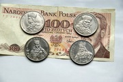 100 zł 1985 1986 1987 1988 Poczet Królów  4 sztuki i banknot Stan !!